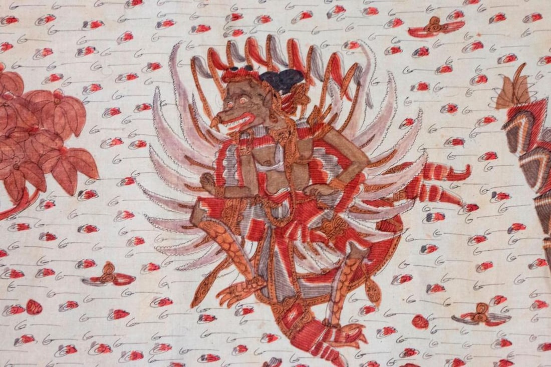 Indonesian Mythological Painting on Fabric. - 2