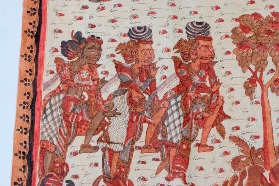 Indonesian Mythological Painting on Fabric. - 3