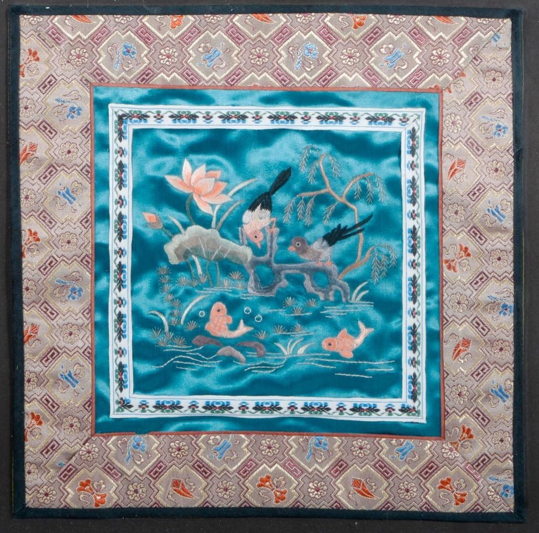 Chinese silk embroidery. - 2