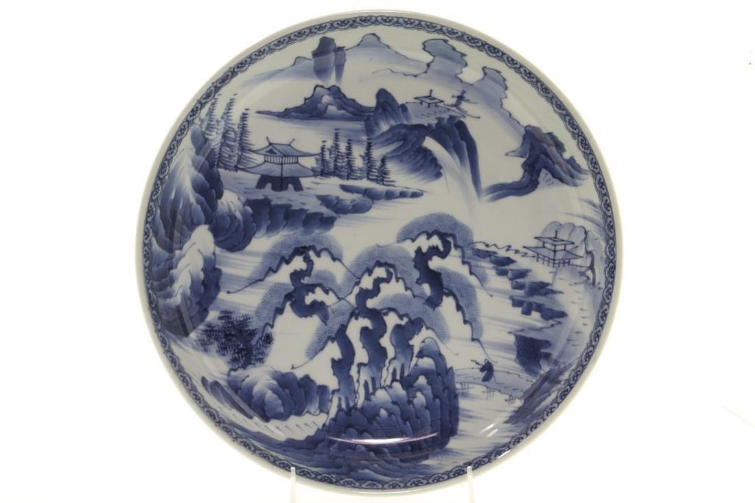 Japanese Arita Blue and White Dish - 2
