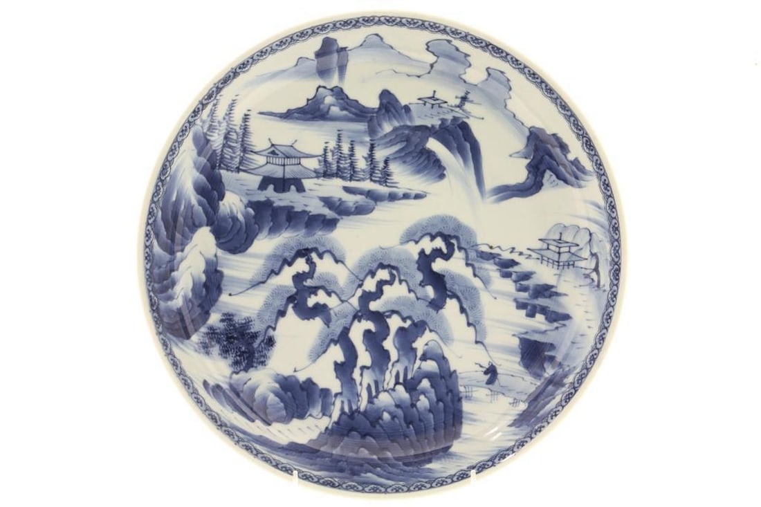 Japanese Arita Blue and White Dish - 3