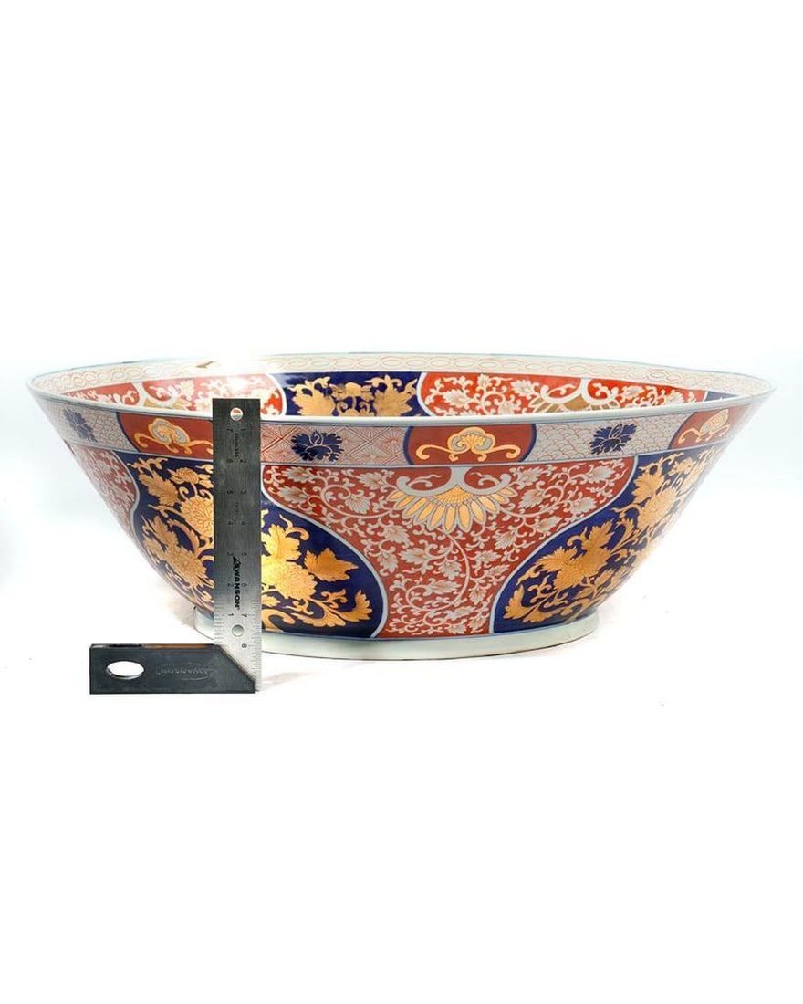 Large Fukagawa Style Porcelain Bowl - 4