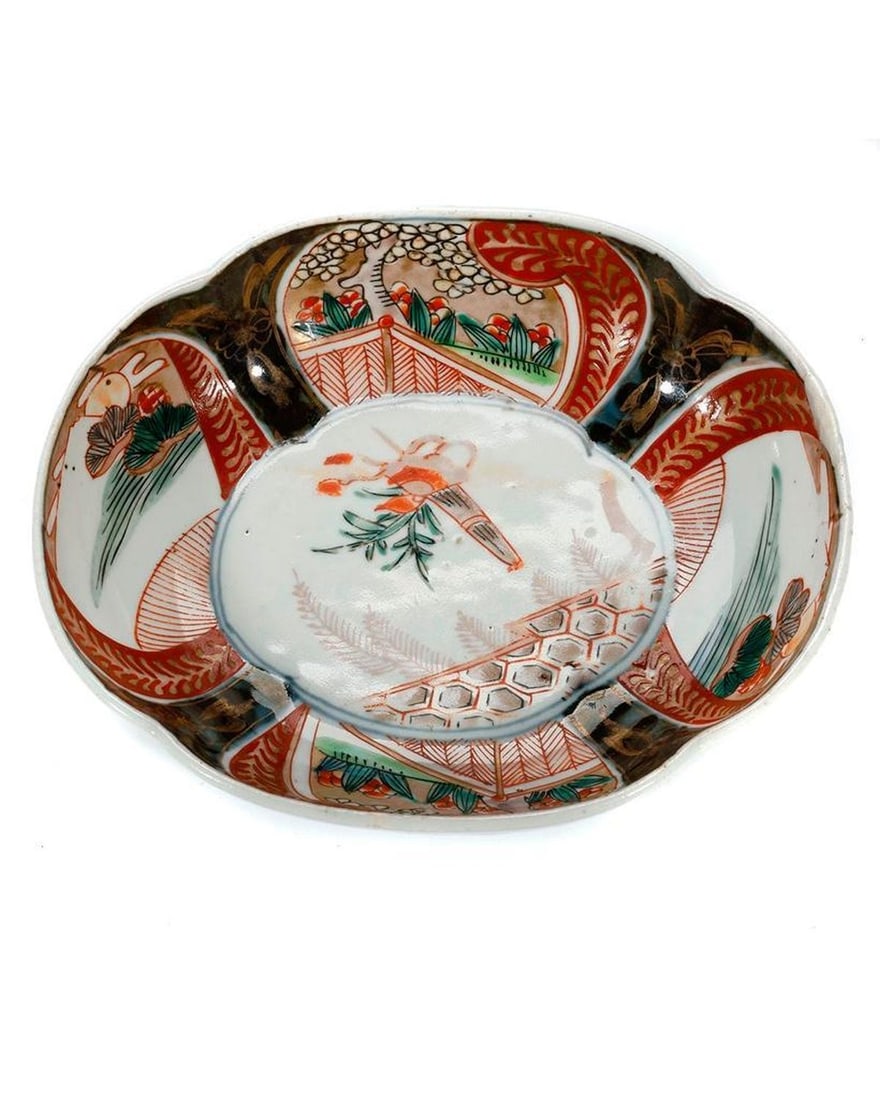 Imari Plate and Three Dishes. - 2