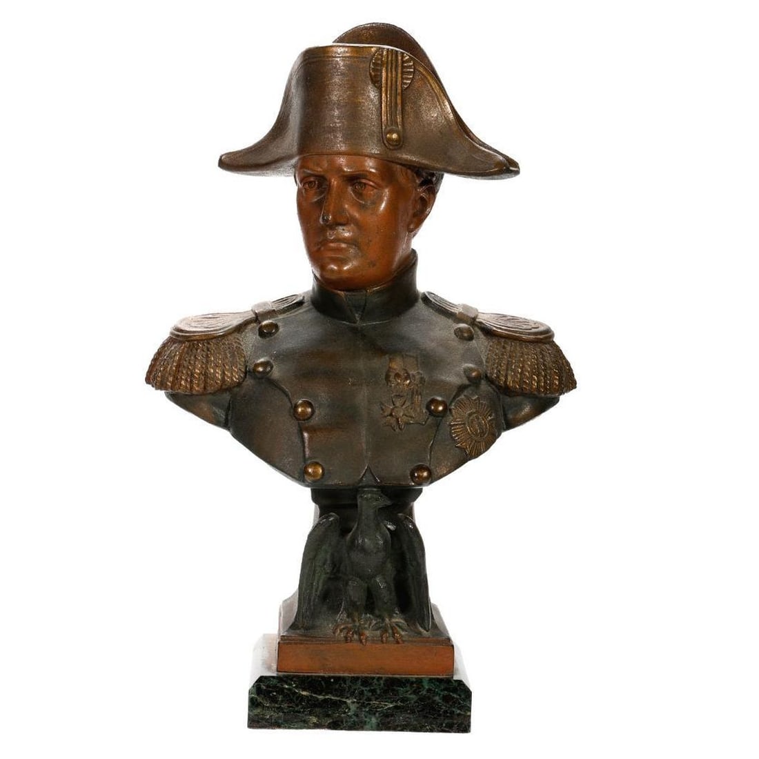French Polychrome Metal Bust of Napoleon (1 of 3)