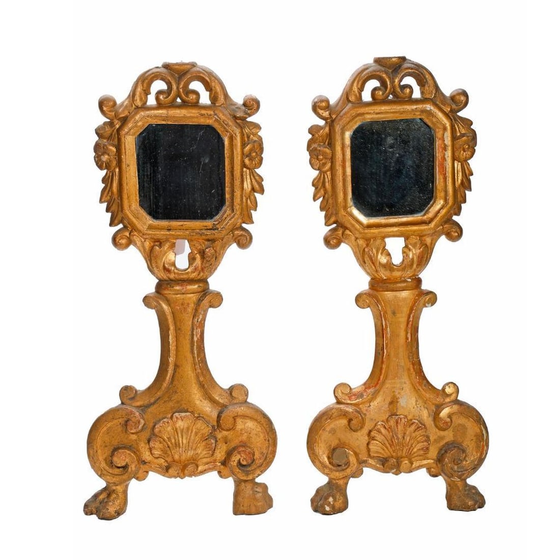 Pair Italian Baroque Style Giltwood Reliquary Stands (1 of 2)