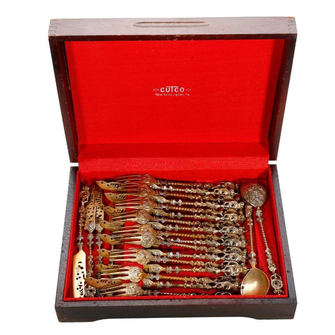 German Silver Gilt Flatware Set (1 of 2)