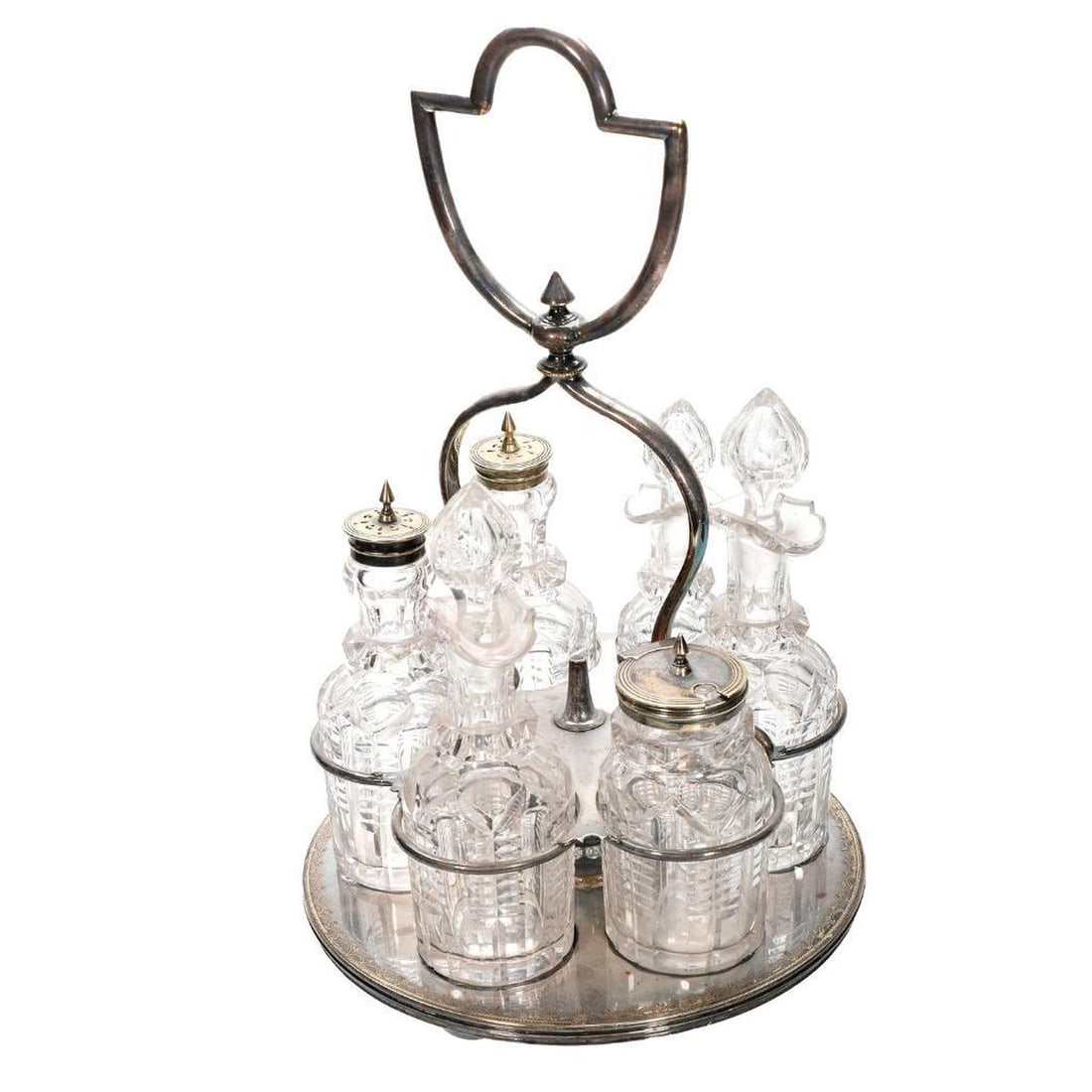Regency Style Silverplate Epergne and Cruet Set (1 of 2)
