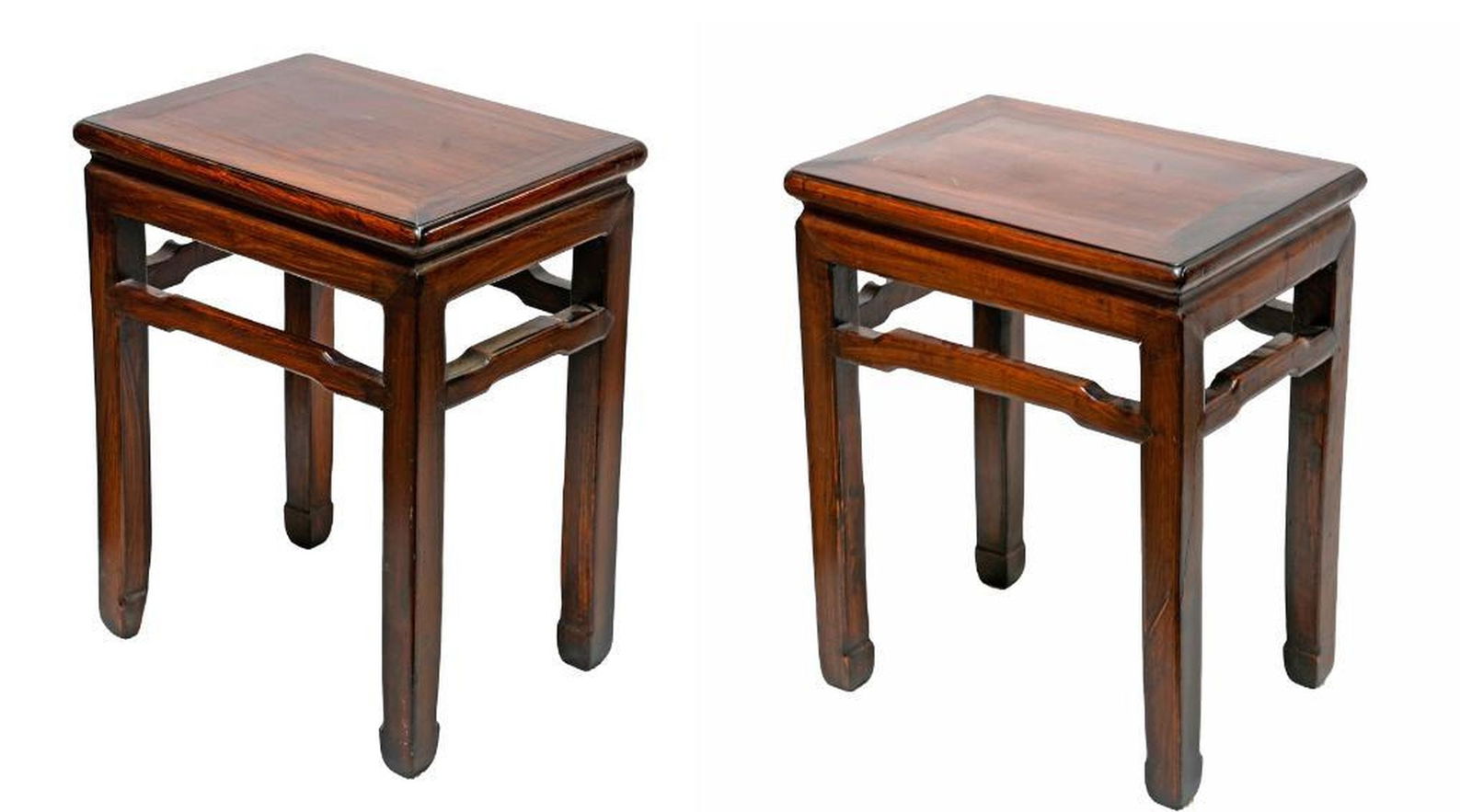 Pair Chinese Hardwood Benches (1 of 2)