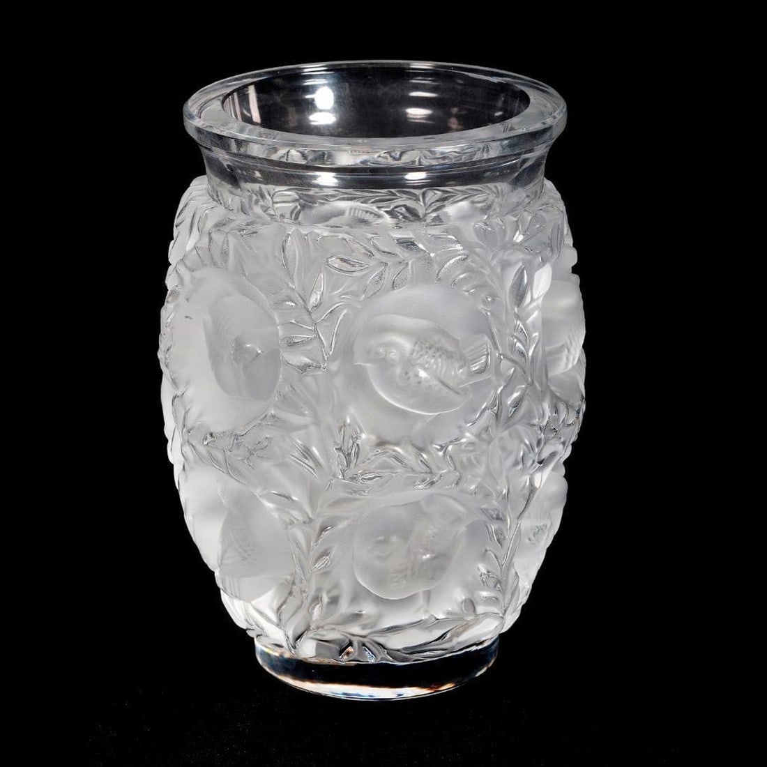 Lalique France Bagatelle Frosted Glass Vase (1 of 2)