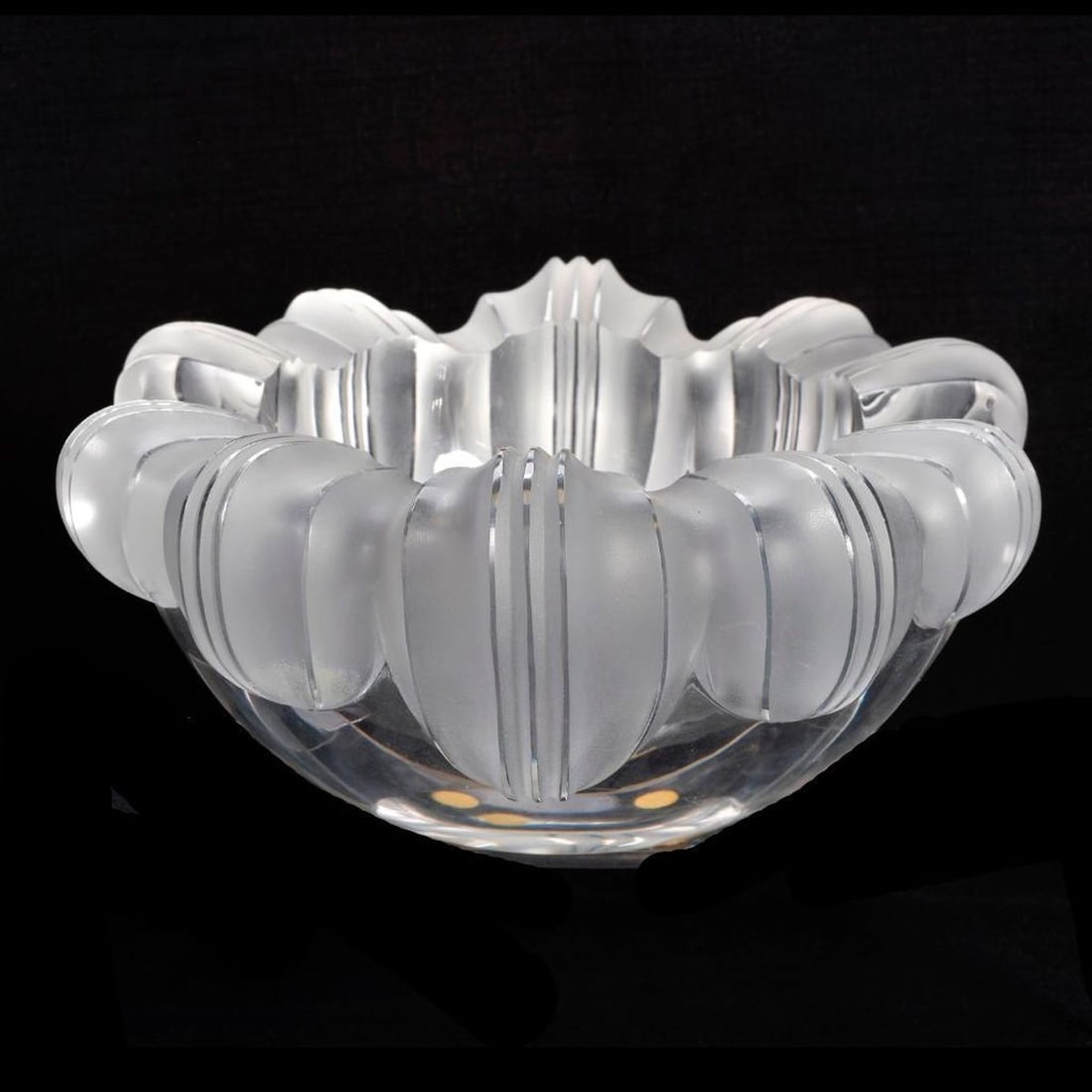 Lalique France Athena Frosted Glass Coupe Bowl (1 of 4)