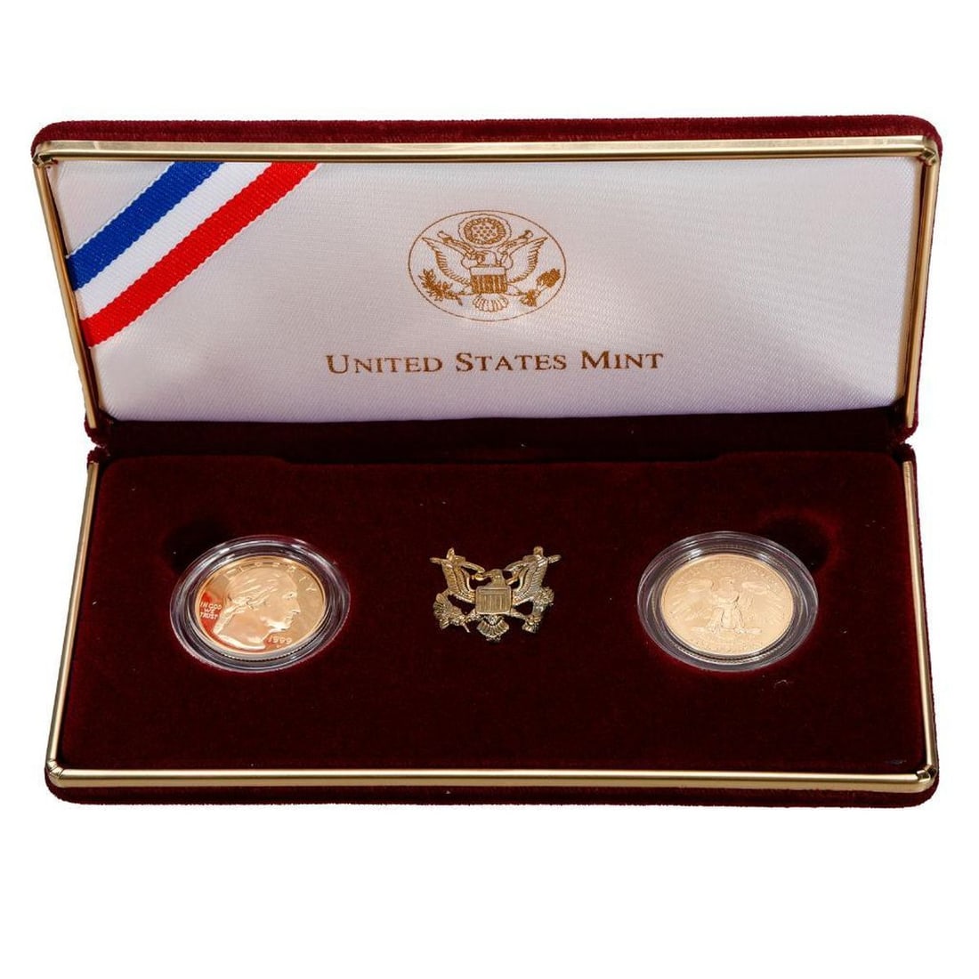 U.S. Mint George Washington Bicentennial Gold Proof Unc Coin Set (2) (1 of 2)
