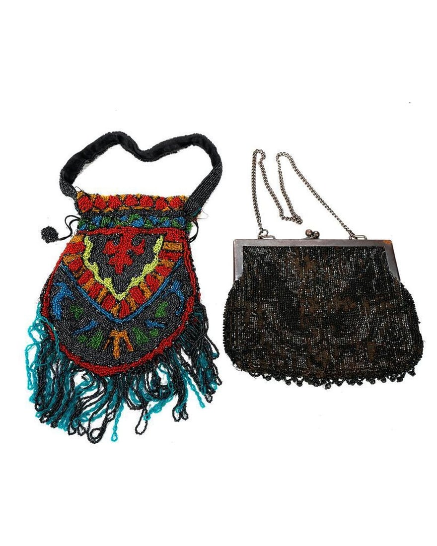 Art Deco Beaded Purse, with another. (1 of 3)