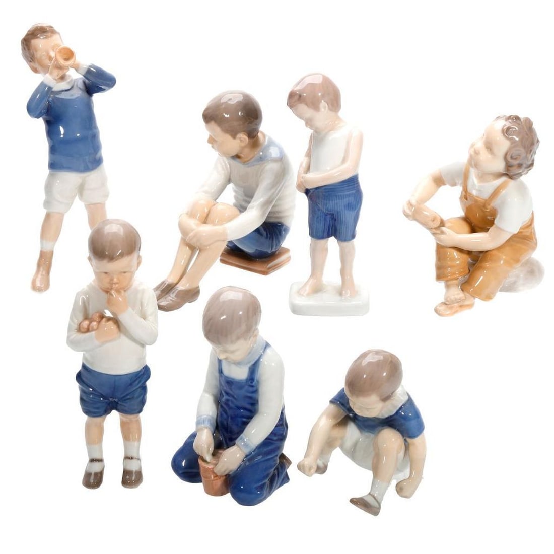 Seven Bing & Grondahl Porcelain Figures of Boys (1 of 4)