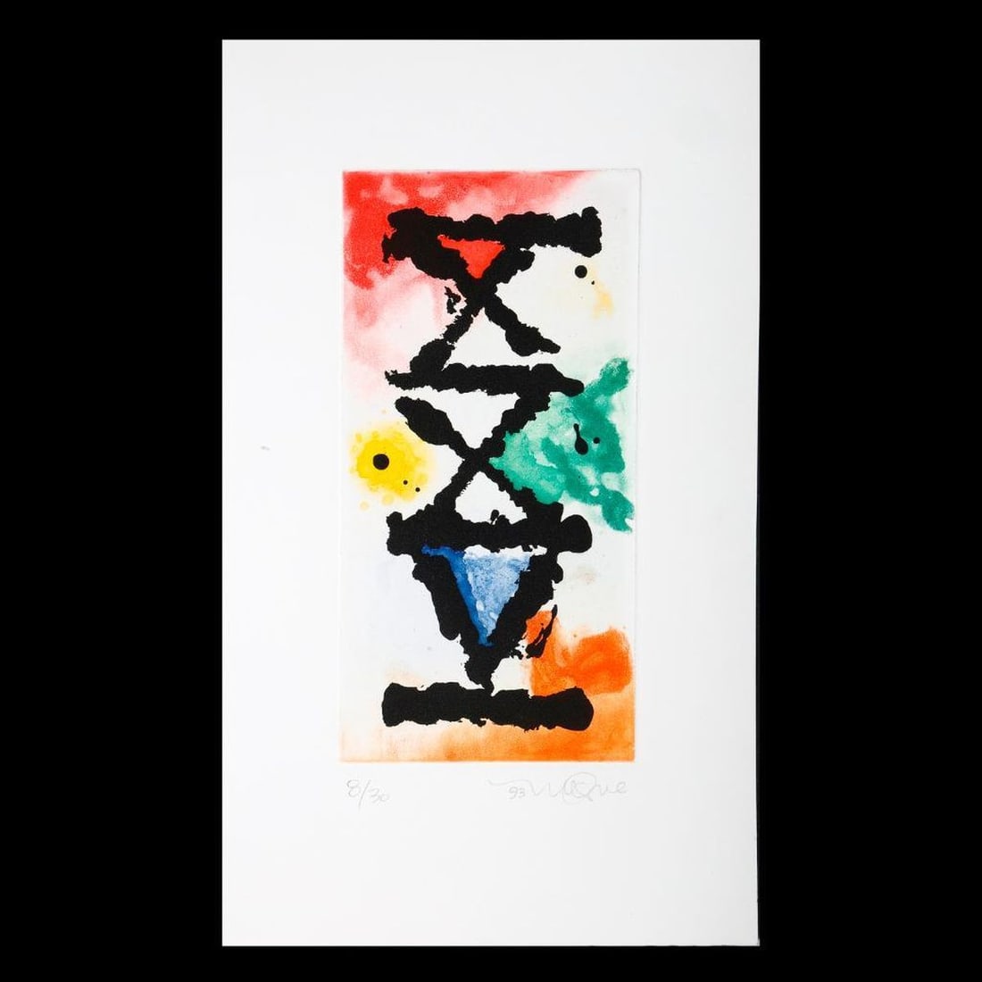 Twenty-Five (Letterpress Poems), by Hugh Shurley: HUGH SHURLEY (b. 1959). Twenty-Five. Letters Never Sent. Berkeley: One Heart Press [1993]. Limited edition number 8 (of 25). Five loose leaf letterpress printed poem sheets, with aquatint etching by M