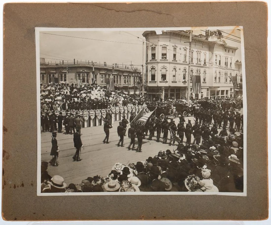 Collection of Historic Oakland Photographs (11): [DOWNTOWN OAKLAND; CARS/TROLLEYS; COCA-COLA SIGNS.] Eleven circa 1920s to 1930s photographs depicting Oakland street scenes. Images include named buildings, such as The Acme with The Jones Bazar shopf