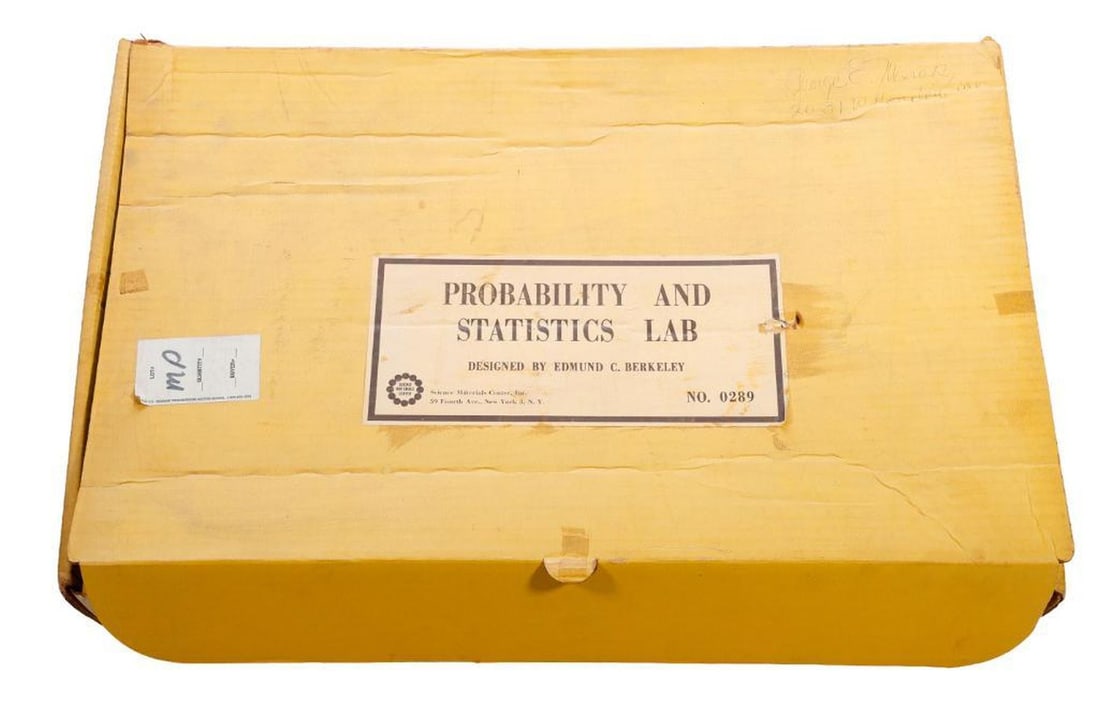 Edmund C. Berkeley, Probability and Statistics Game: [COMPUTER HISTORY/PIONEERS.] BERKELEY, EDMUND C. (1909-1988). Probability and Statistics Lab. New York: Science Materials Center [1961/1962]. An educational game designed by science author and co-foun