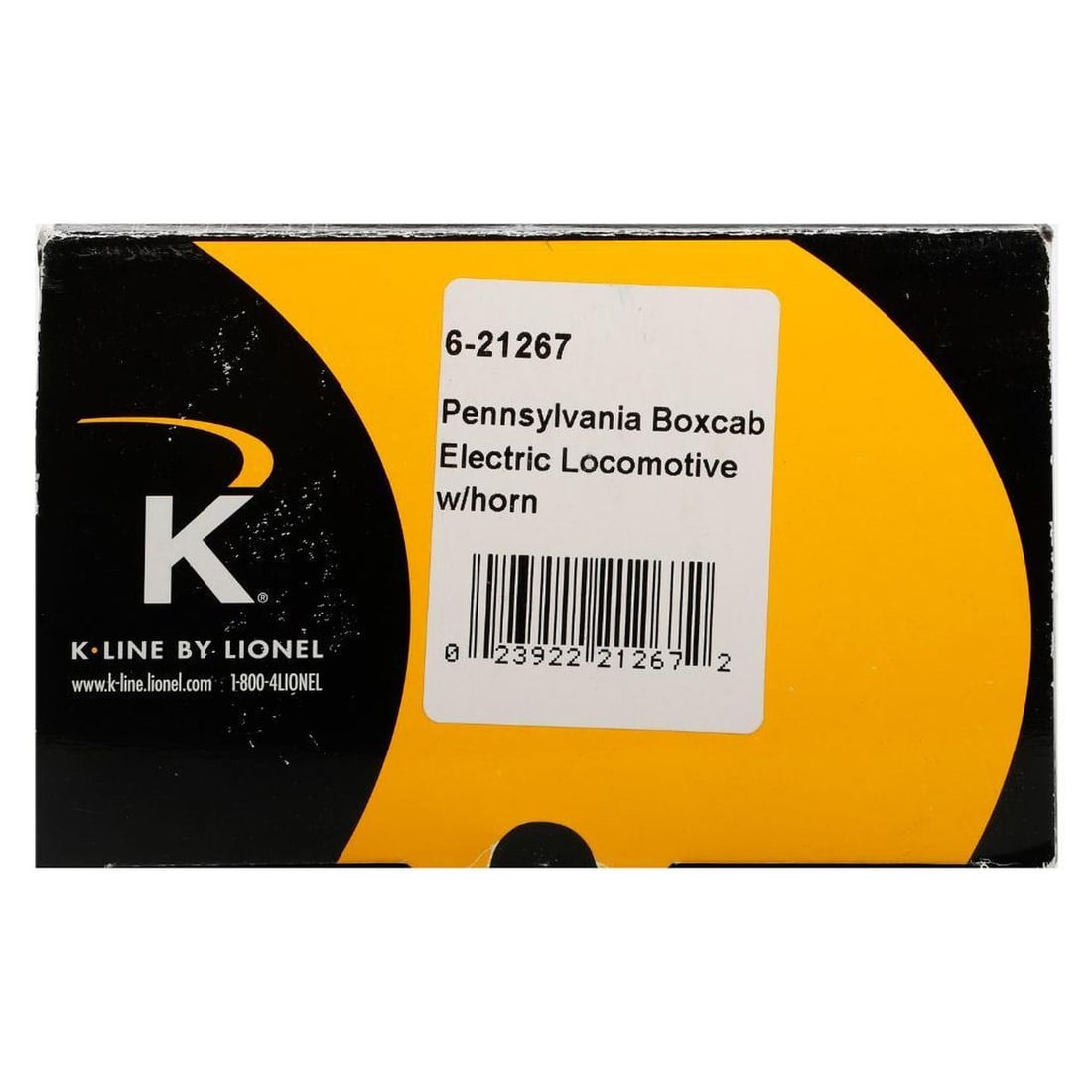 K-Line by Lionel 6-21267 PRR Boxcab Loco: K-Line by Lionel 6-21267 Pennsylvania Boxcab Electric Locomotive in original packaging