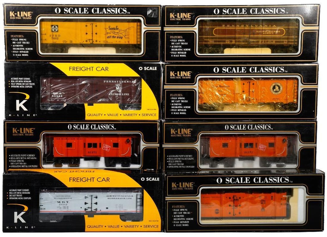 (8) K-Line O Gauge Freight Cars - 2