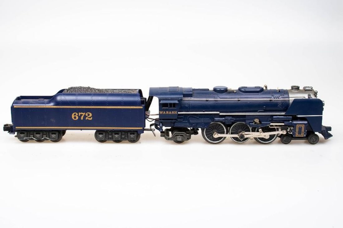 Lionel O Gauge Modern Era 6-8610 Wabash Pacific Loco: Lionel O Gauge Modern Era Wabash Pacific 4-6-2 Locomotive and 672 tender. No box, dusty.