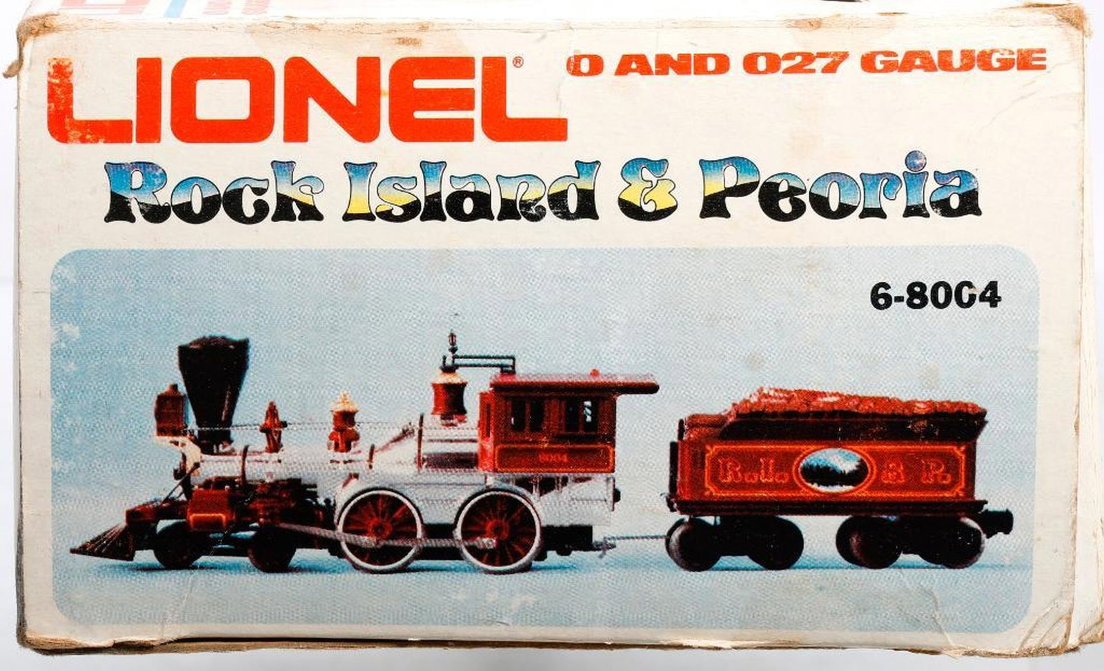 Lionel O Gauge Modern Era 6-8004 Rock Island 4-4-0: Lionel O Gauge Modern Era 6-8004 Rock Island & Peoria 4-4-0 Locomotive and Tender. In original rough box.