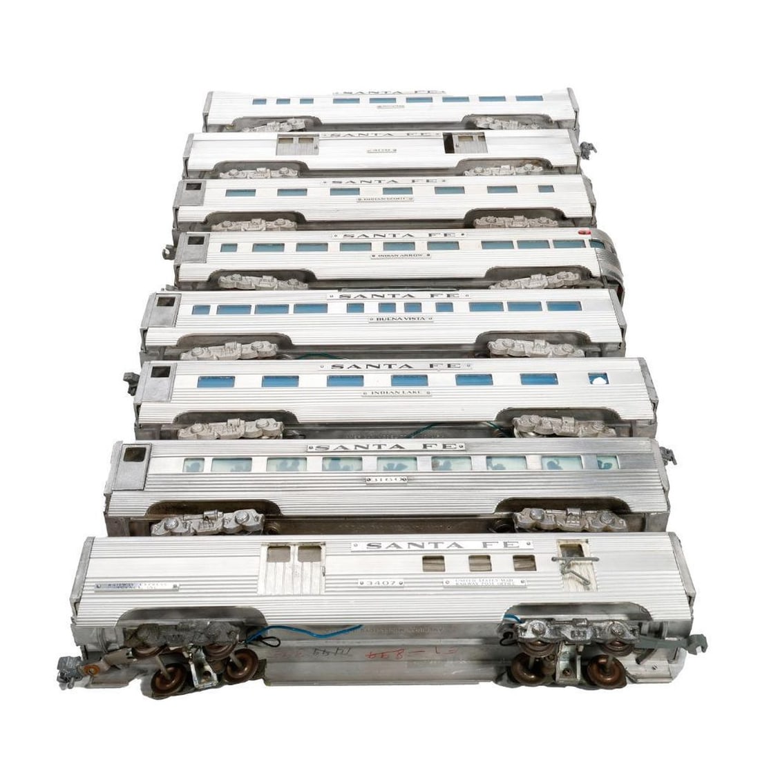 (8) AMT Santa Fe Aluminum Passenger Cars - 2