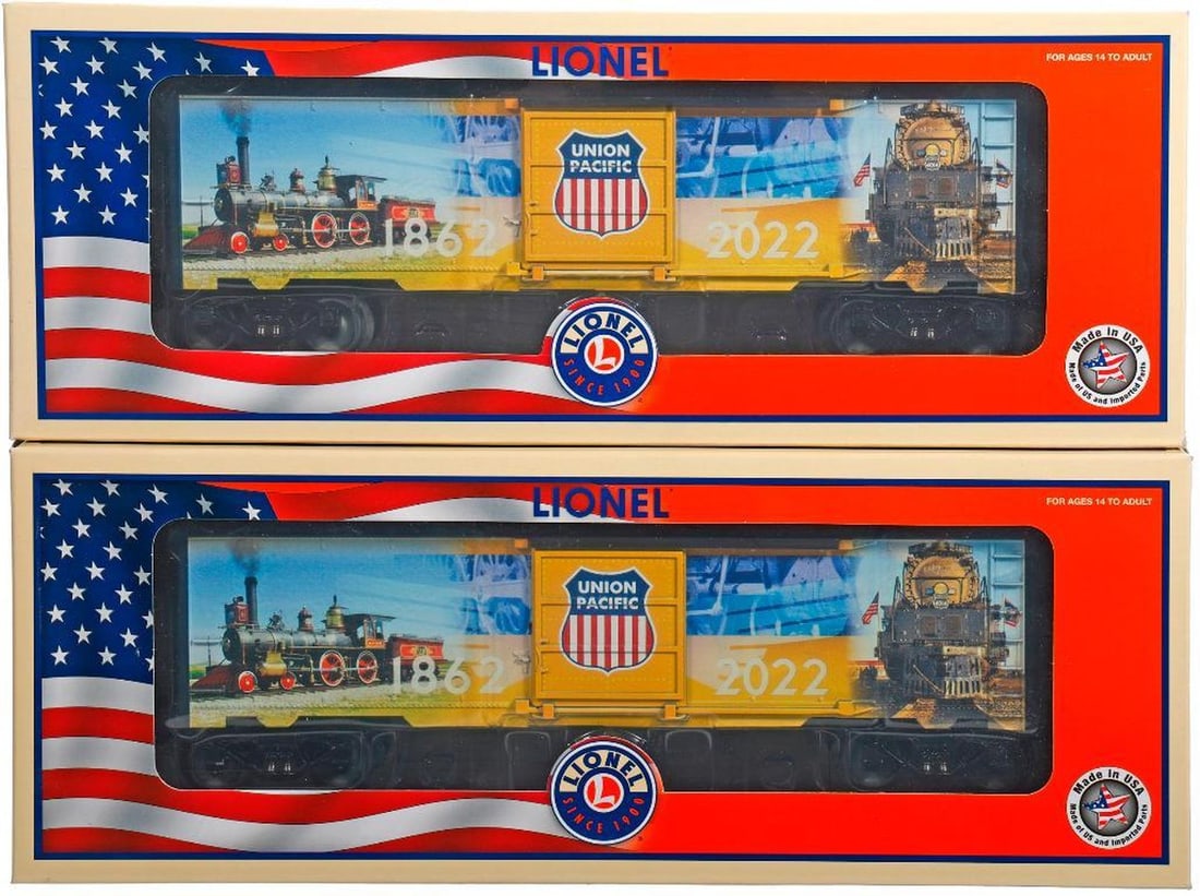 (2) Lionel O Ga Mod Era Union Pacific 160th Anniv Boxcar - 2