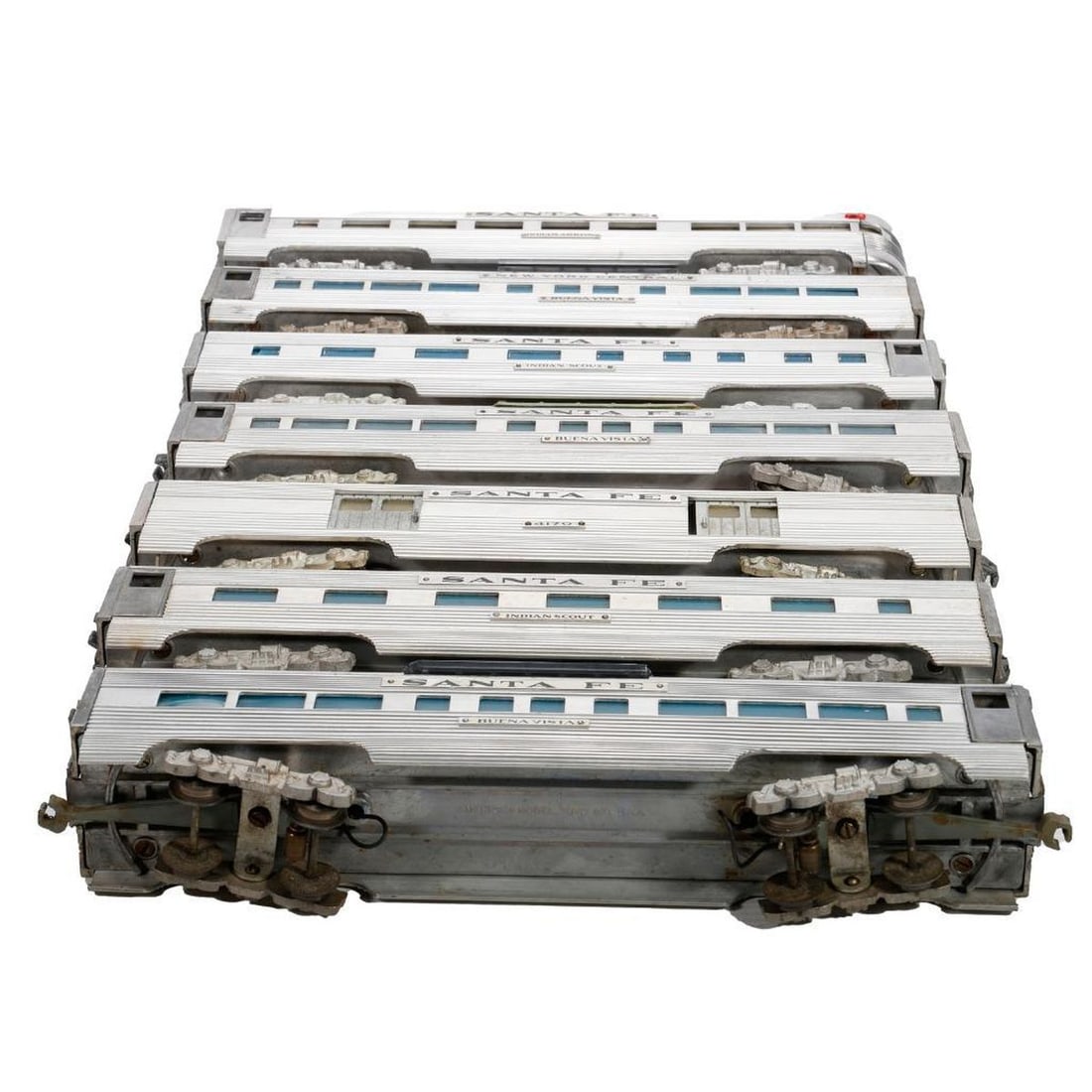 (7) AMT O Gauge Aluminum Streamline Passenger Cars - 2