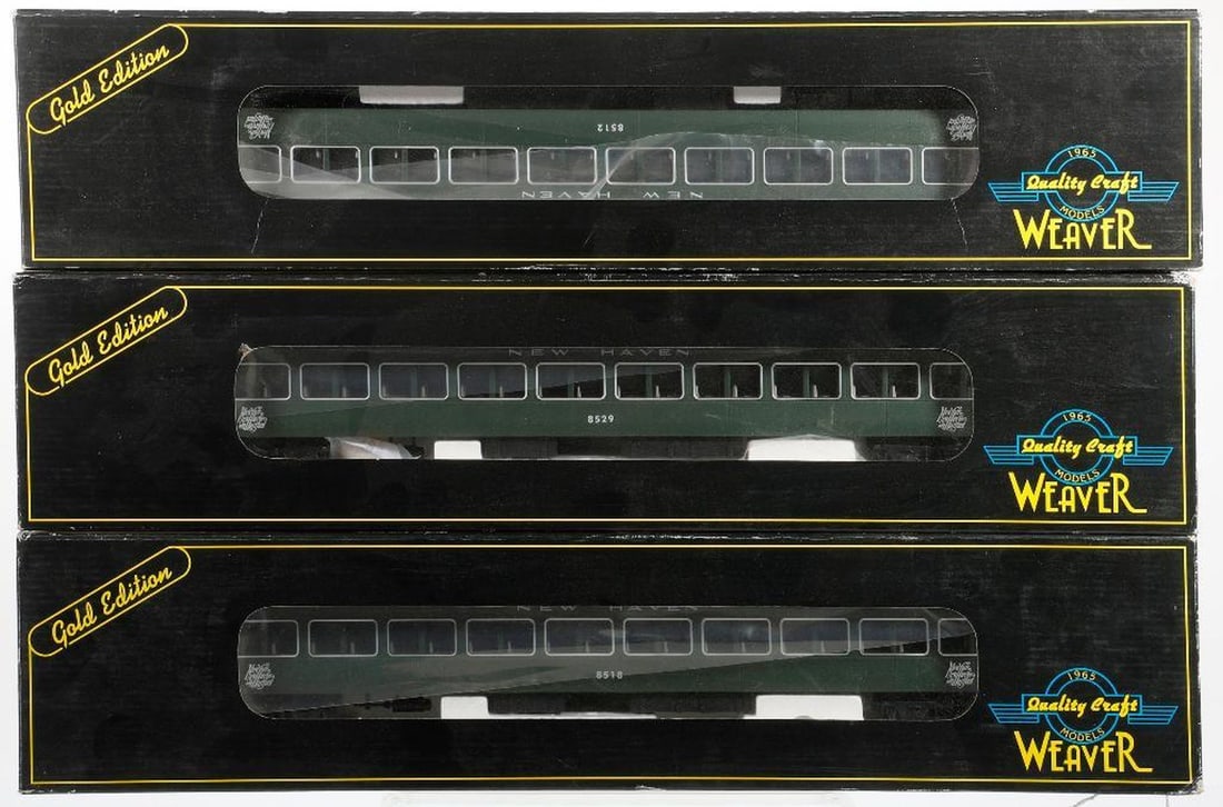 (3) Weaver O Gauge 3 Rail New Haven Green Coaches - 2