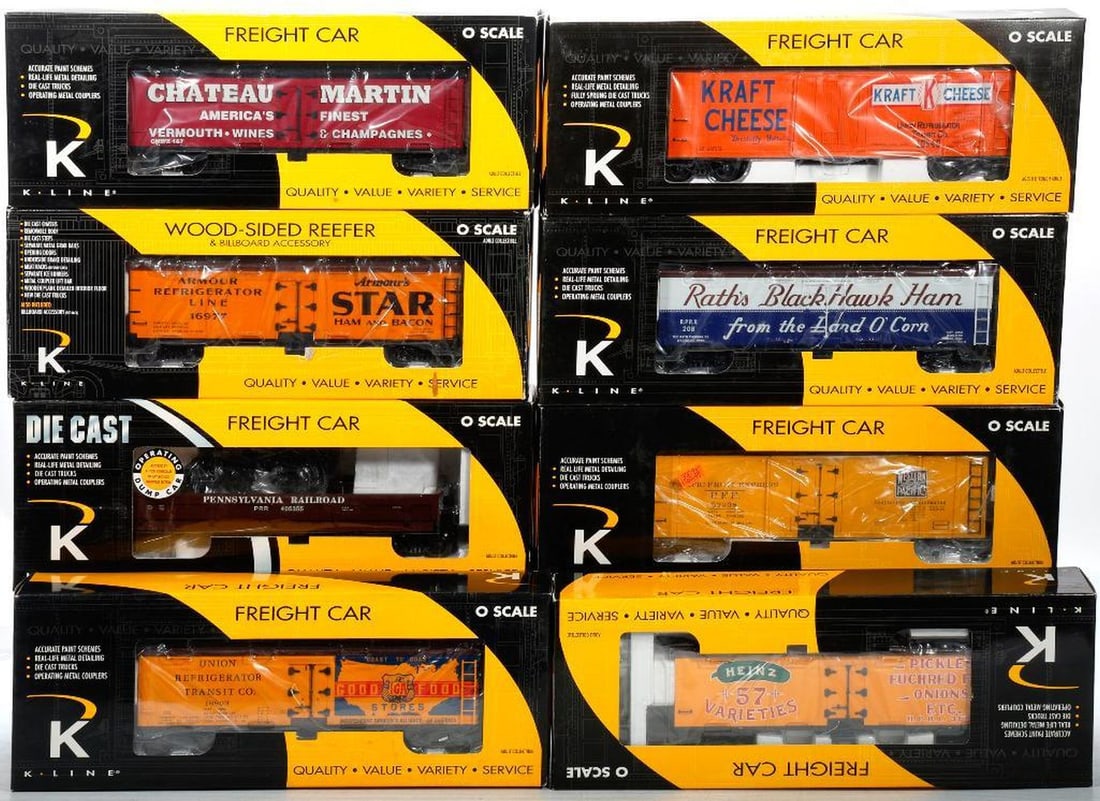 (8) K-Line O Gauge Freight Cars - 2