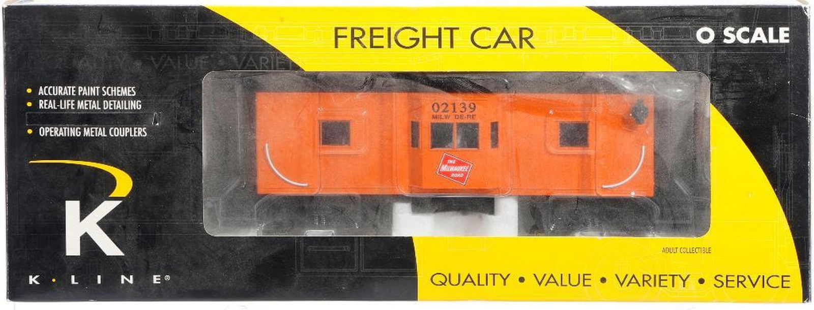 K-line O Ga Milw Road Bay Window Smoking Caboose - 2