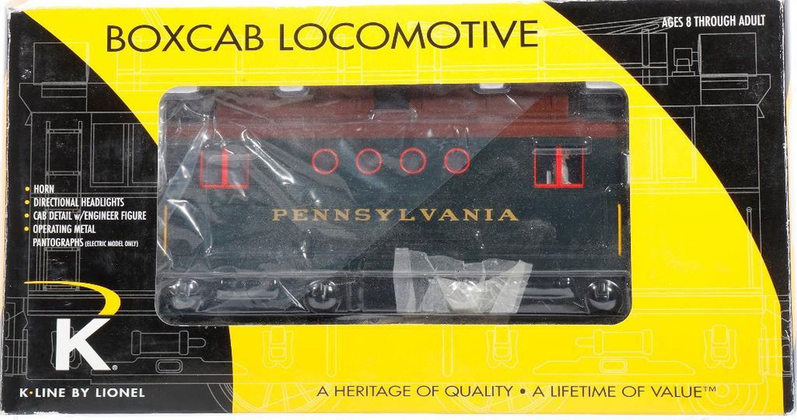 K-Line by Lionel PRR Boxcab Locomotive w/horn - 2