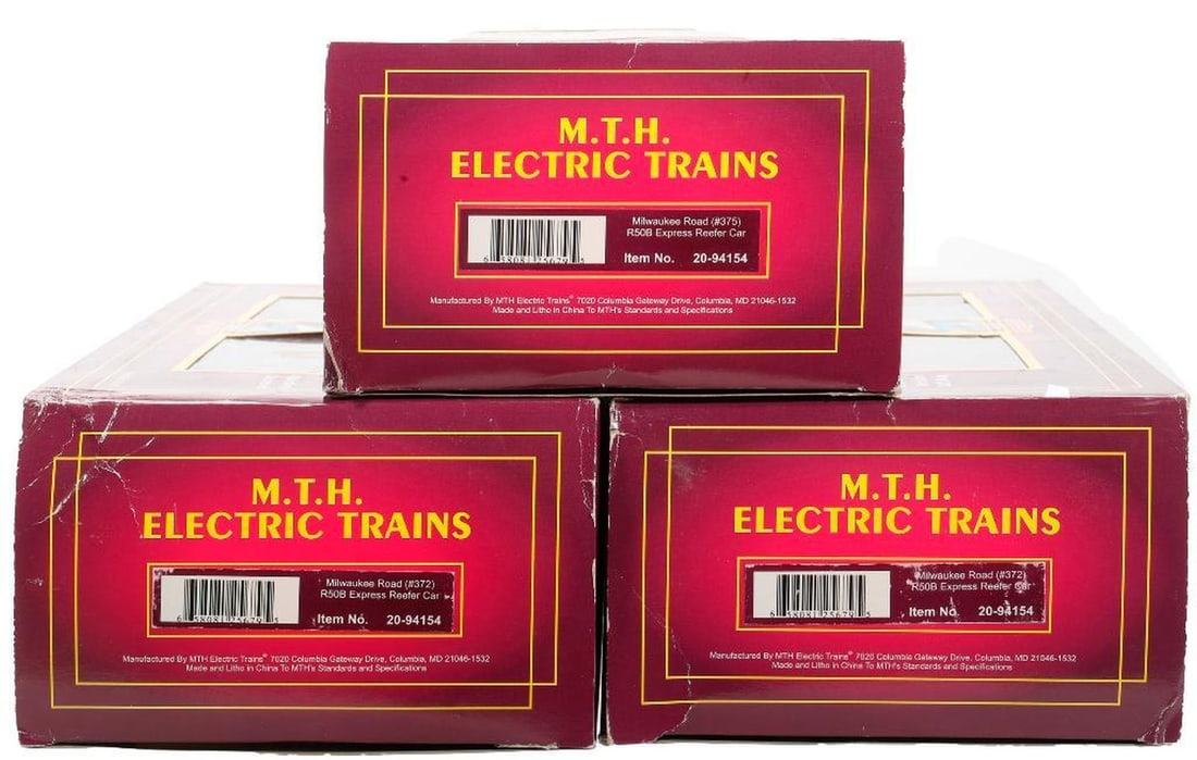 (3) MTH O Ga Milwaukee Rd Express Refrigerator Cars (1 of 2)