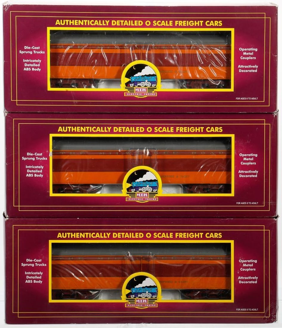 (3) MTH O Ga Milwaukee Rd Express Refrigerator Cars - 2