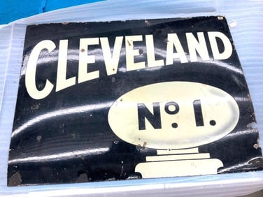 Vintage Cleveland No. 1 Advertising Enameled Sign