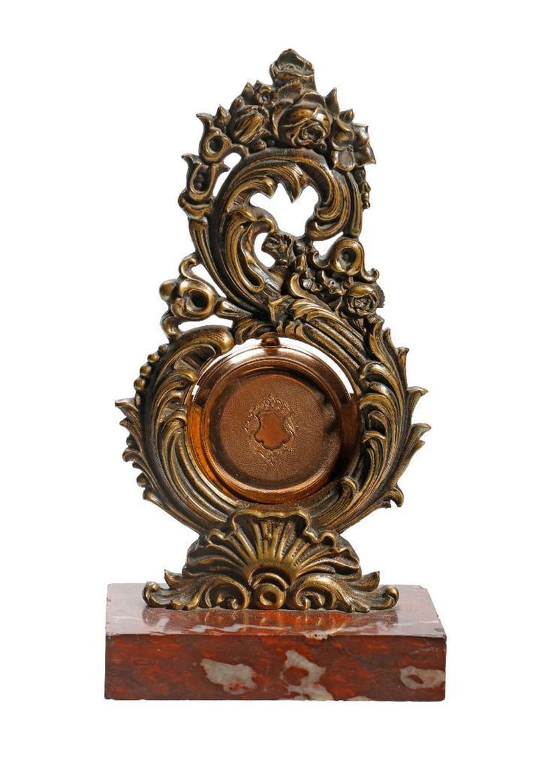 A Ladies Solidarity 14k Gold Case Pocket Watch with Gilt Metal Watch Stand (1 of 6)