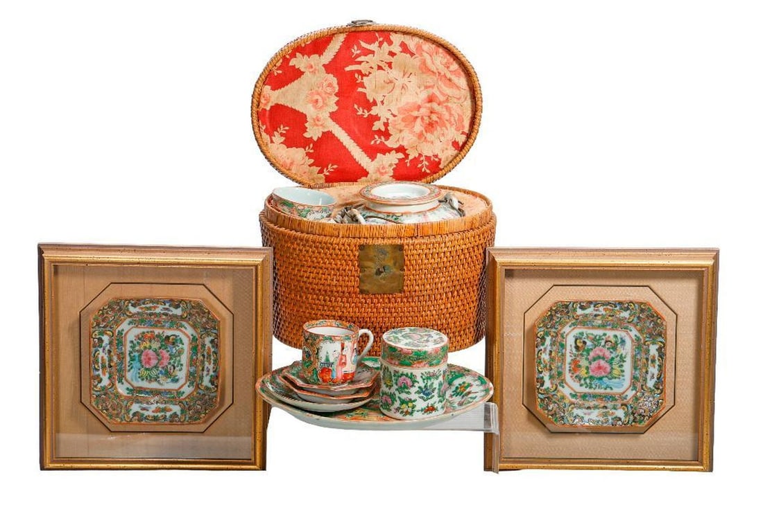Lot of Chinese Rose Canton Porcelains (1 of 4)