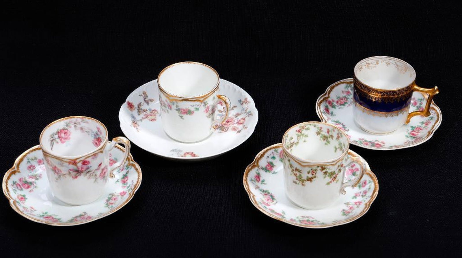 Lot Mostly Limoges Floral Demitasse Cups and Saucers (1 of 3)
