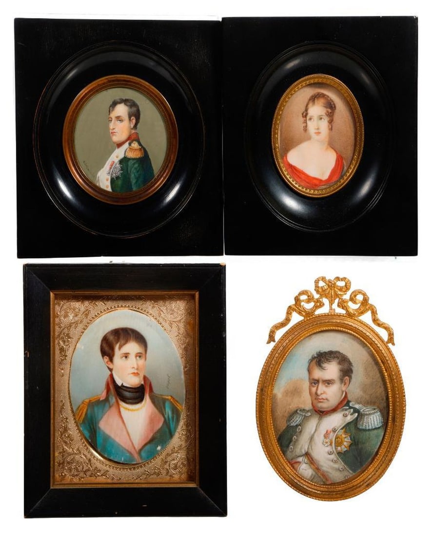 Three Portrait Miniature Paintings of Napoleon (1 of 6)