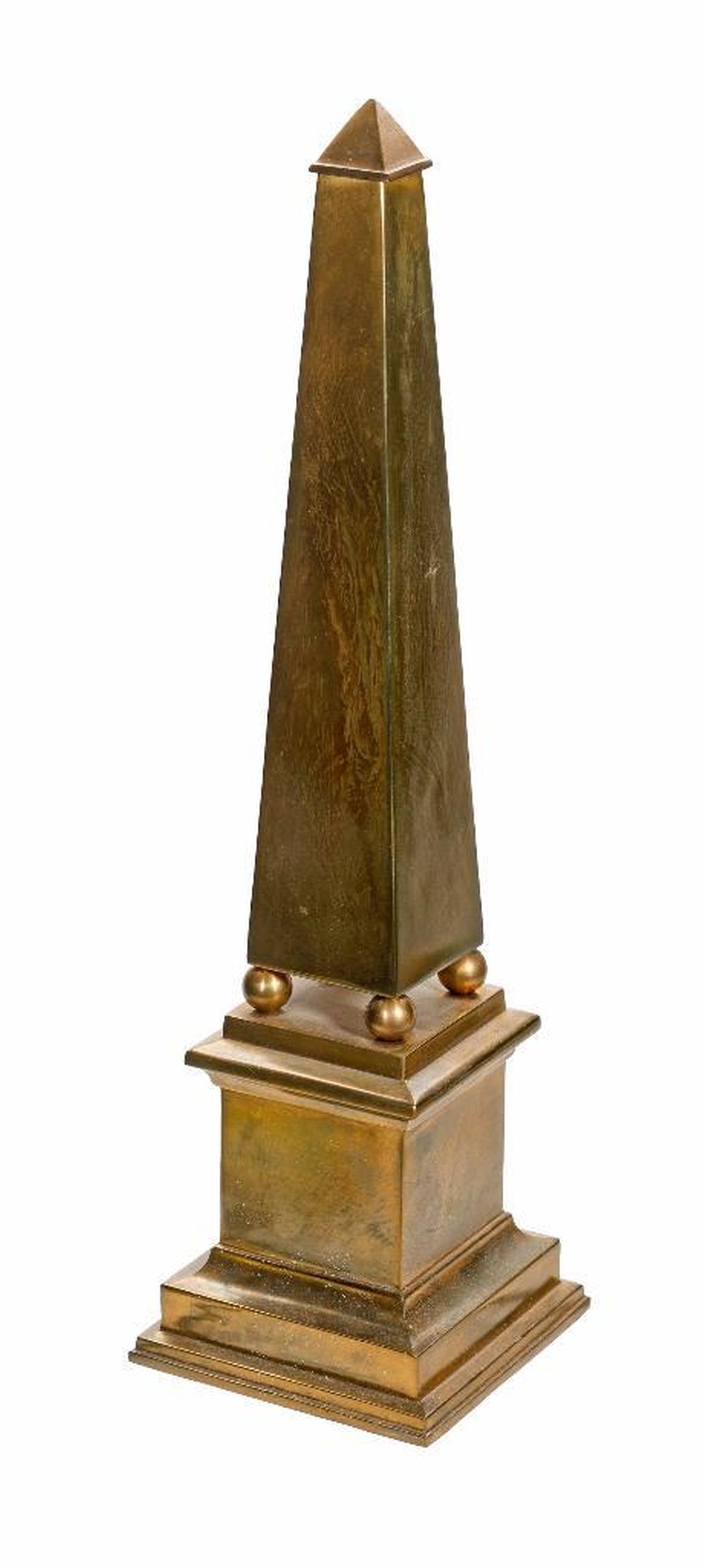 Brass Obelisk Mantelpiece Sculpture (1 of 1)