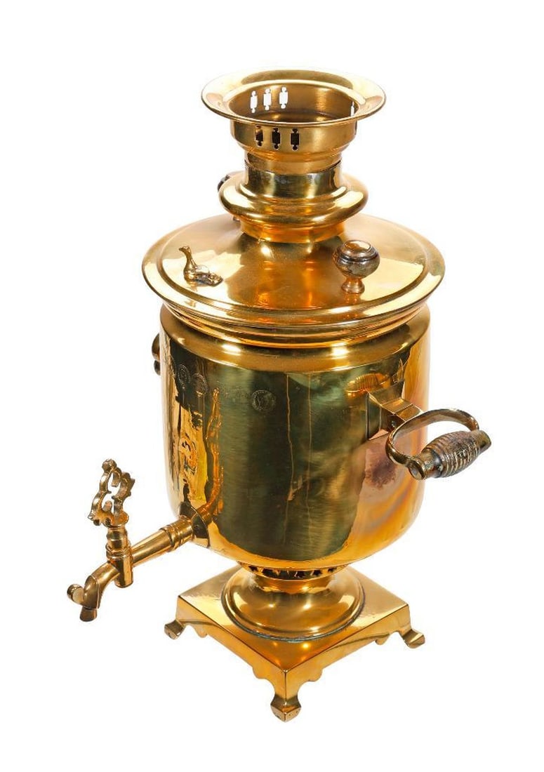 Russian Brass Samovar, c. Late 19th Century (1 of 2)