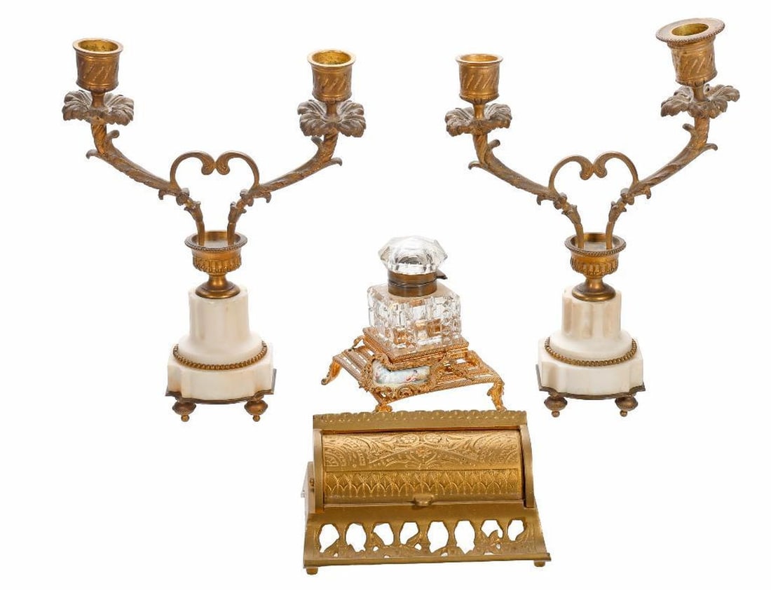Lot Louis XVI Style Gilt Metal Table Articles (1 of 3)