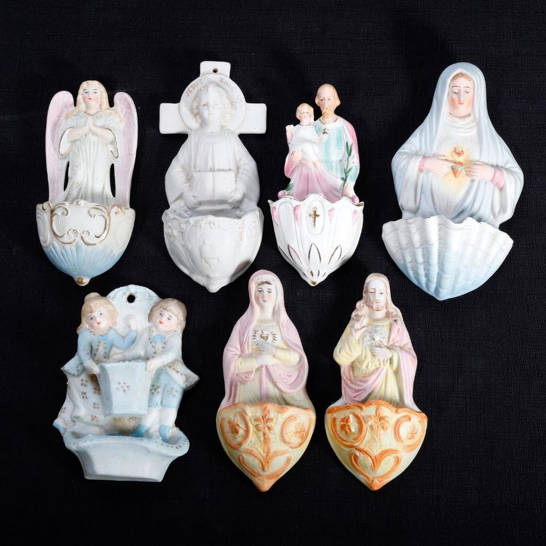 Group of Continental Porcelain Devotional Plaques (12) (1 of 2)