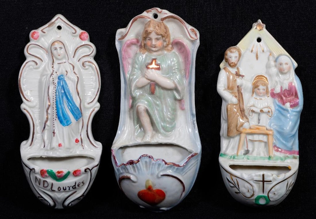 Group of Porcelain Devotional Plaques (12) (1 of 2)