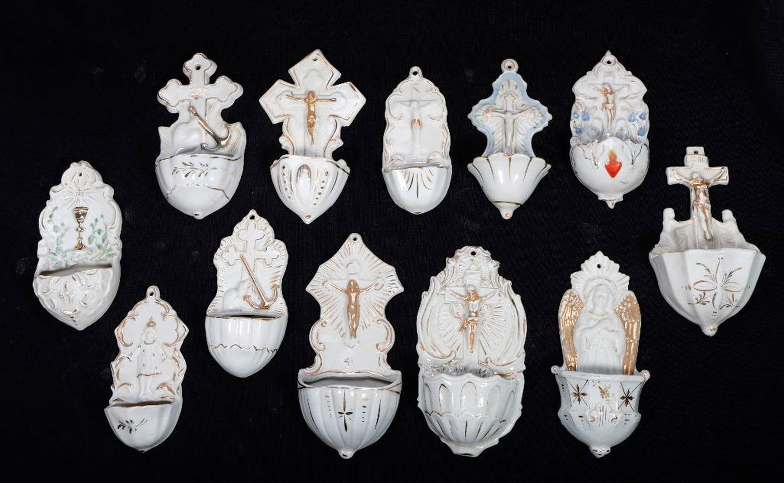 Group of Porcelain Devotional Plaques (12) (1 of 2)