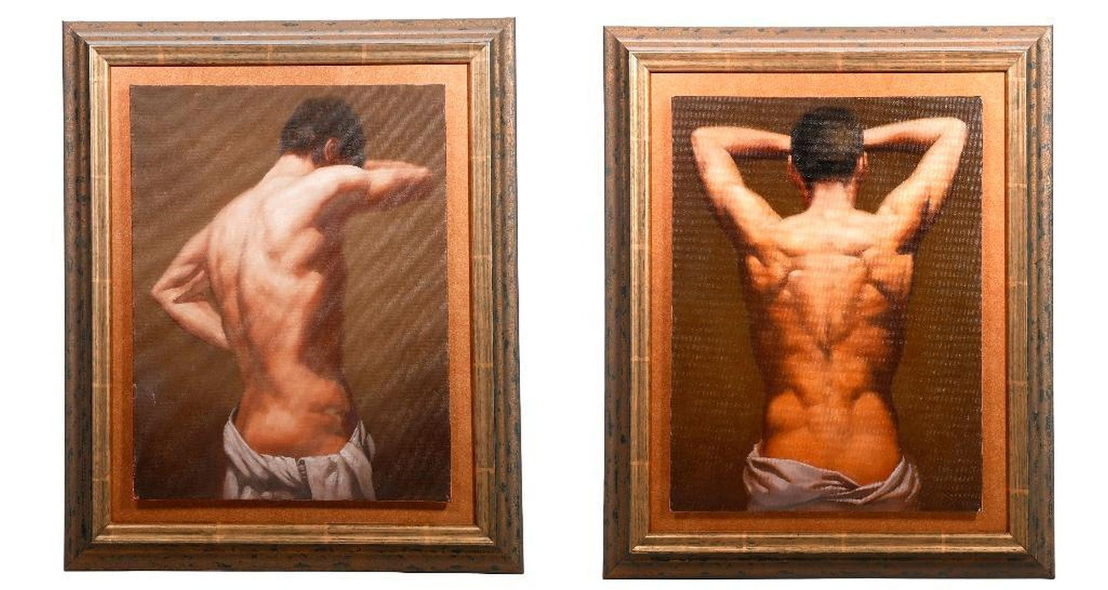Douglas Malone (20th/21st Century), Pair of Paintings, Male Nudes (1 of 3)