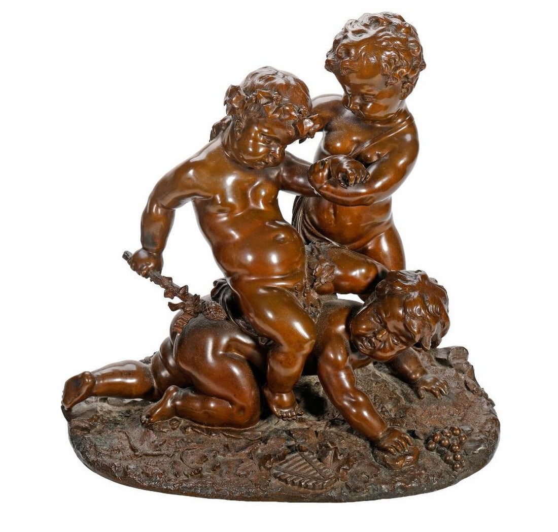Revillon Bacchnalian Bronze Sculpture (1 of 2)