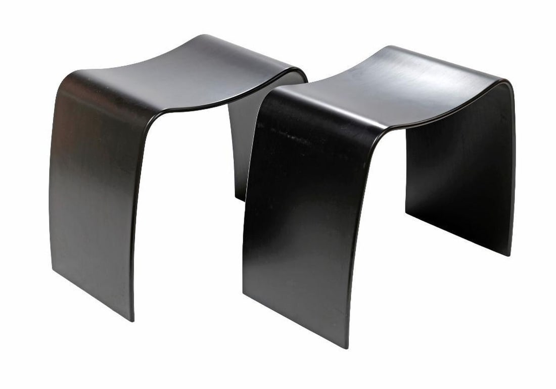 Pair Danish Askman Jorgen Moller M Taburet Stools (1 of 2)