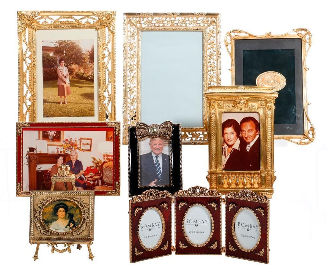 Lot of Gilt Metal Picture Frames (1 of 1)