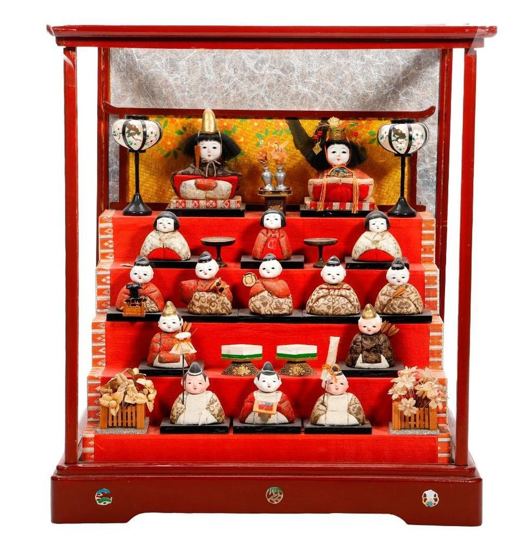 Vintage Japanese Hinamatsuri Doll Display (1 of 2)
