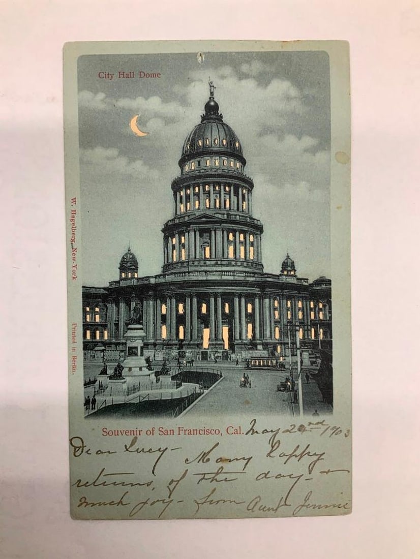 San Francisco City Hall Dome Postcard - 2